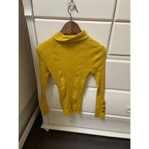 Moth by Anthropologie Yellow Sweater Small